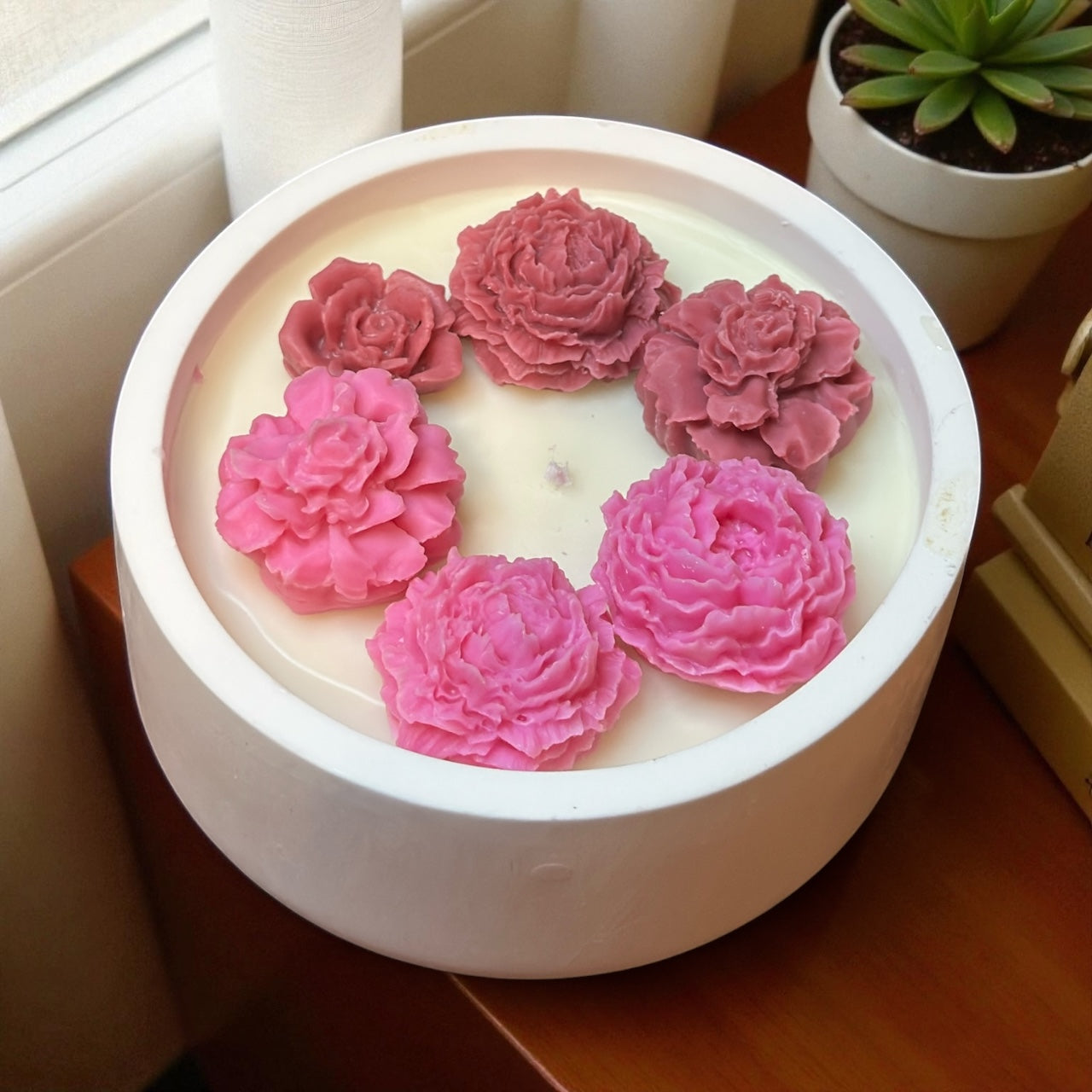 The Deluxe Floral Garden Bowl Candle- Homemade candles