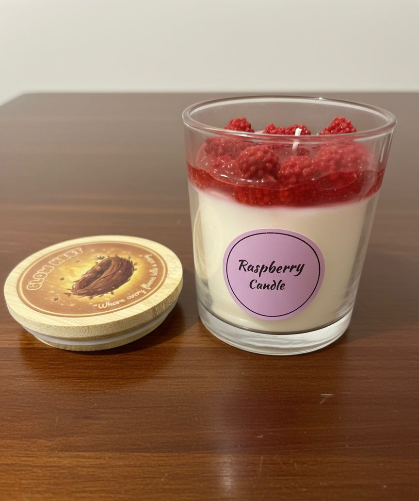 1 x 320 ml glass jar Raspberry Pi candle with smell