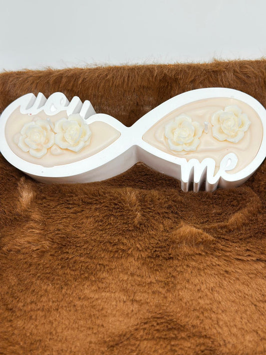 1 x " You and Me " couple candle set for valentines and home decoration